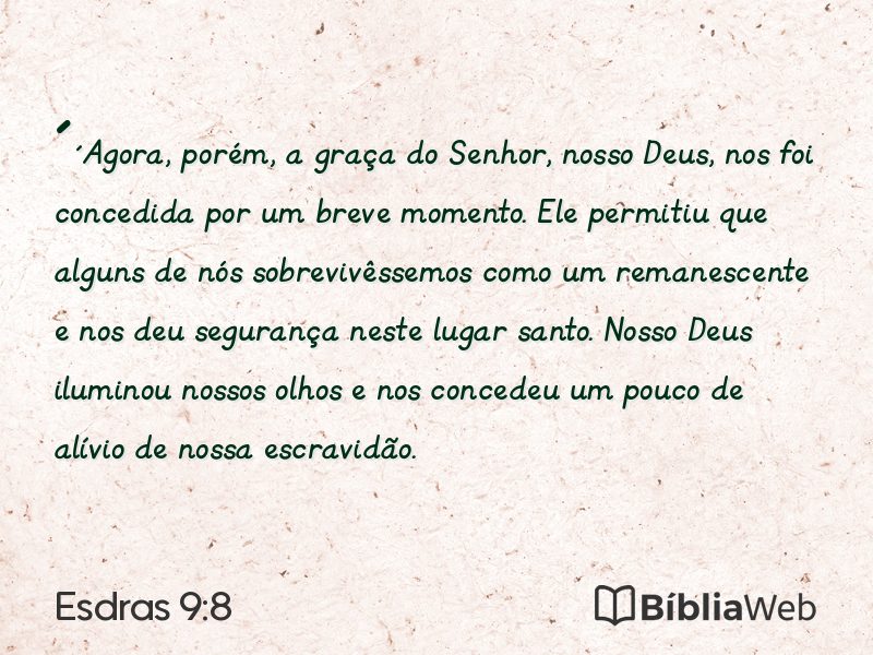 Esdras 9:8 em imagem para compartilhar