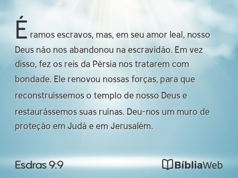 Esdras 9:9 em imagem para compartilhar