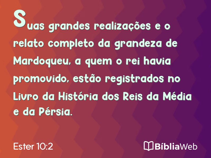 Ester 10:2 em imagem para compartilhar