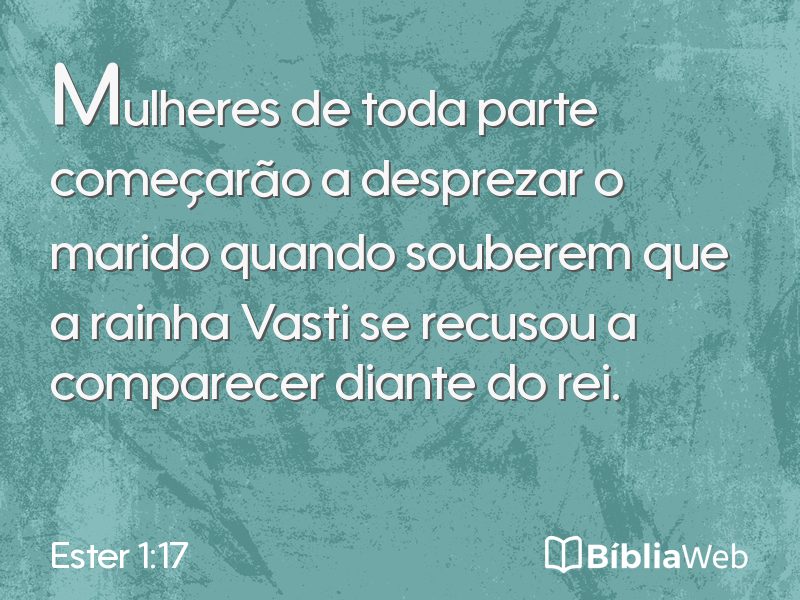 Ester 1:17 em imagem para compartilhar