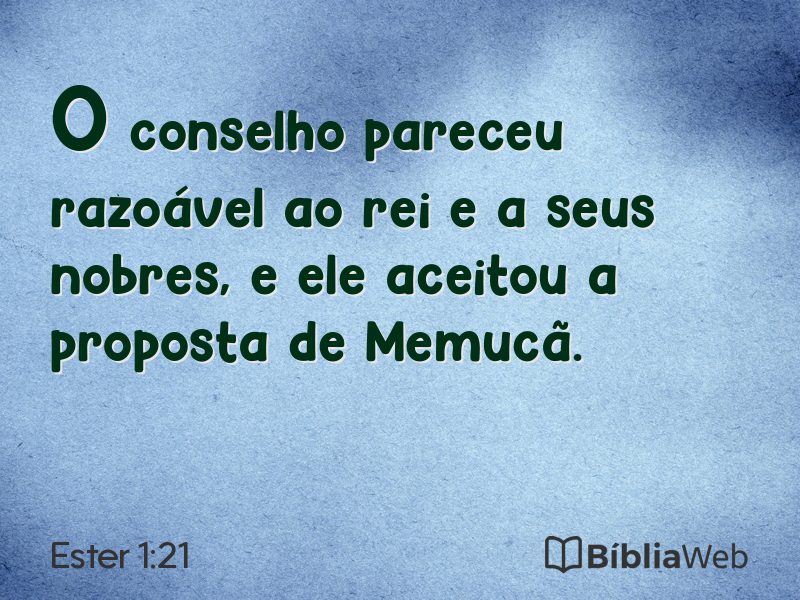 Ester 1:21 em imagem para compartilhar
