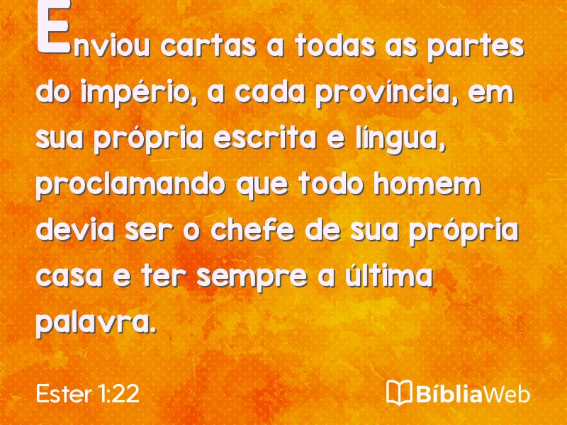 Ester 1:22 em imagem para compartilhar