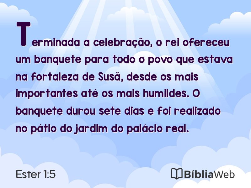 Ester 1:5 em imagem para compartilhar