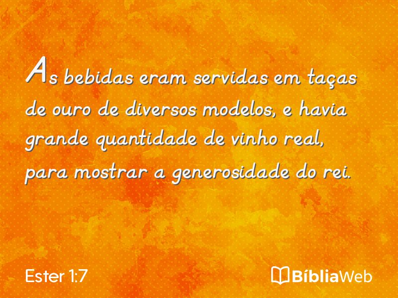 Ester 1:7 em imagem para compartilhar
