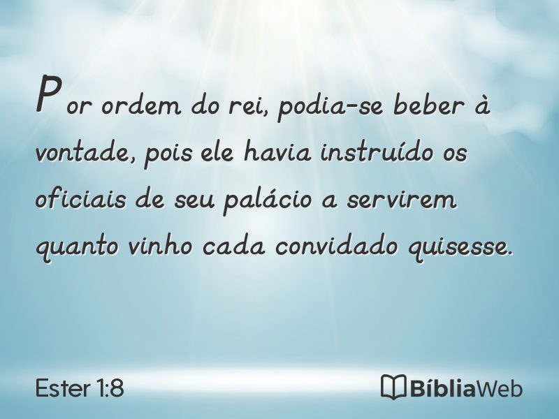 Ester 1:8 em imagem para compartilhar
