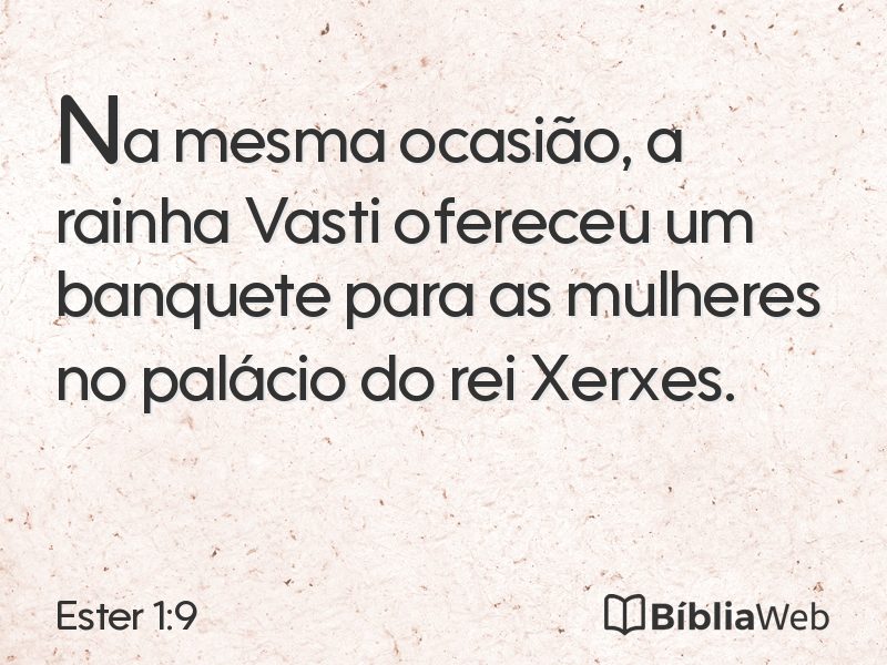 Ester 1:9 em imagem para compartilhar