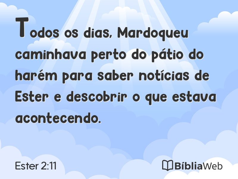 Ester 2:11 em imagem para compartilhar