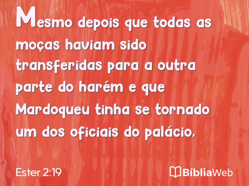 Ester 2:19 em imagem para compartilhar