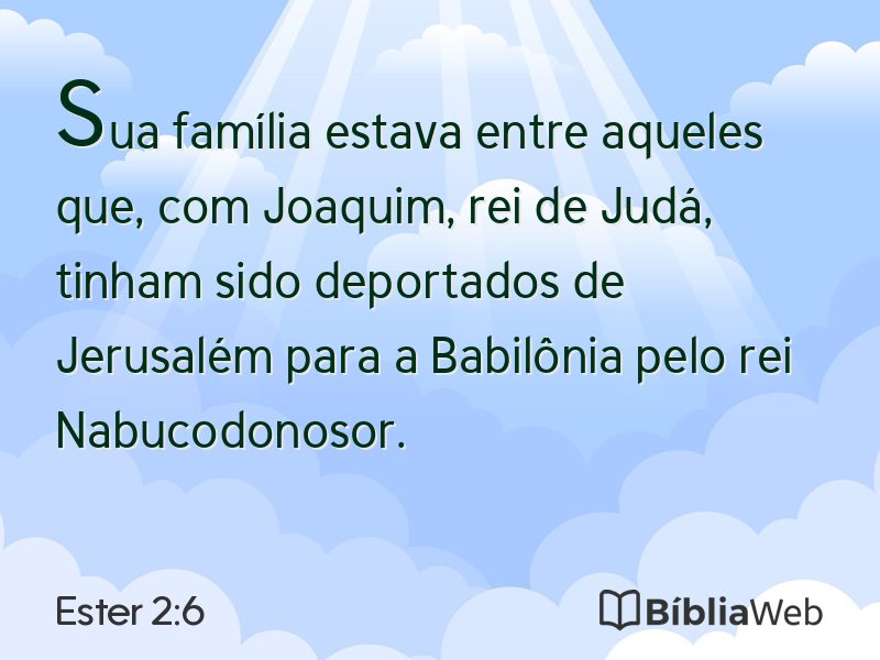 Ester 2:6 em imagem para compartilhar