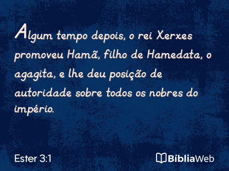 Ester 3:1 em imagem para compartilhar