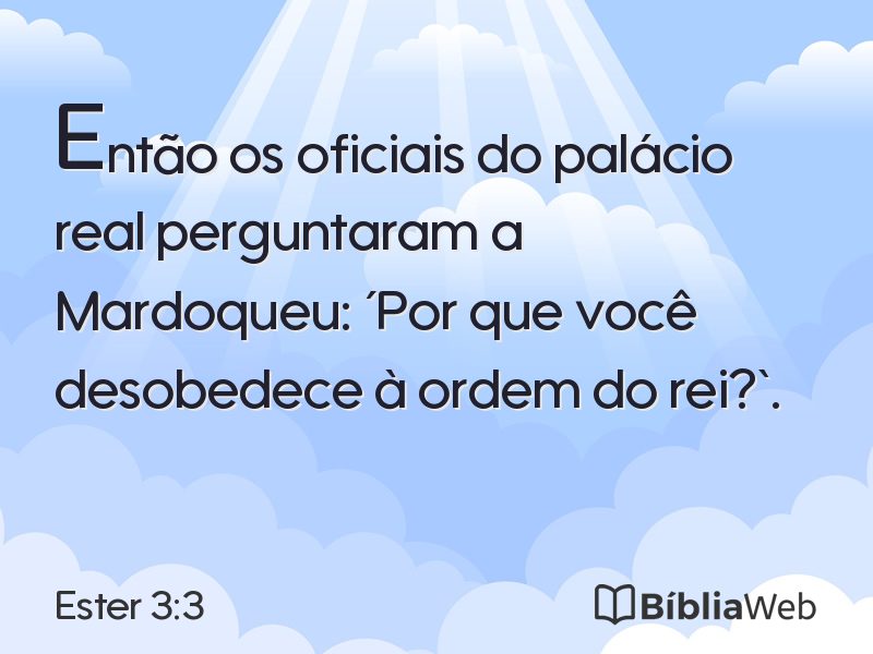 Ester 3:3 em imagem para compartilhar