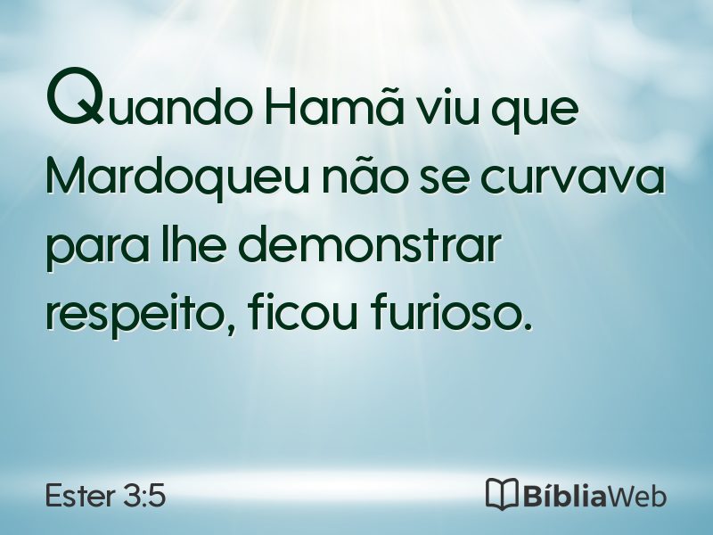 Ester 3:5 em imagem para compartilhar