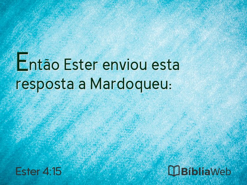 Ester 4:15 em imagem para compartilhar
