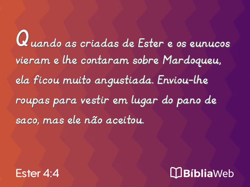 Ester 4:4 em imagem para compartilhar