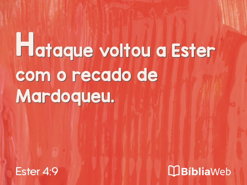 Ester 4:9 em imagem para compartilhar