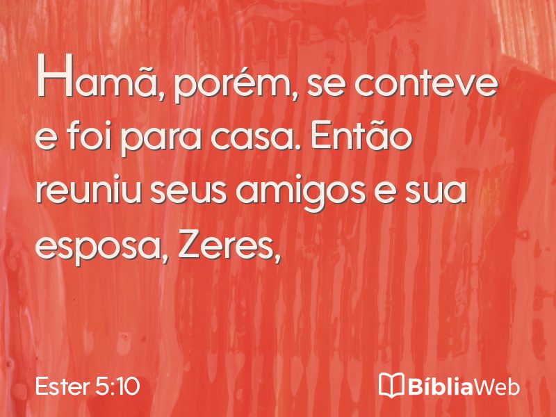 Ester 5:10 em imagem para compartilhar