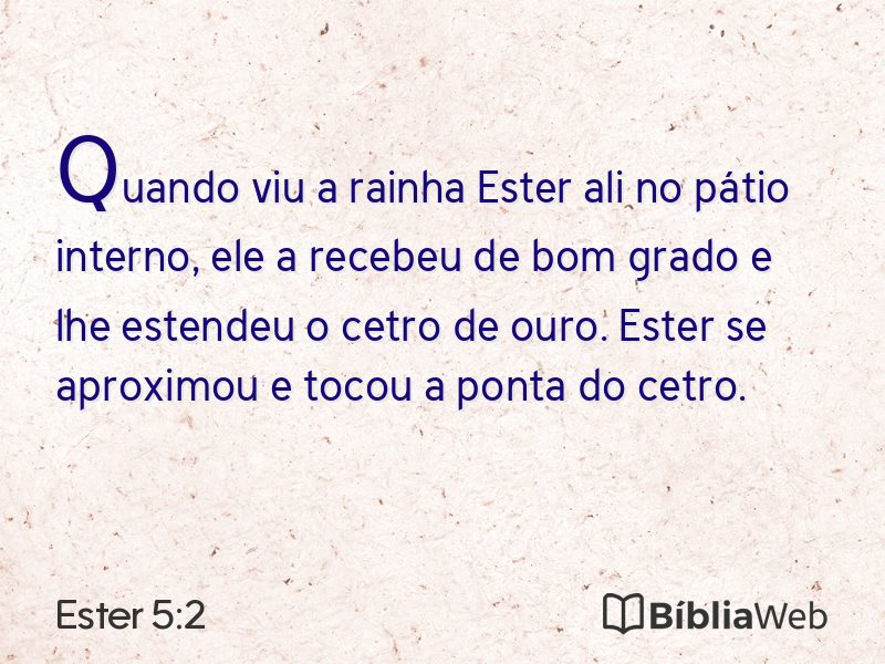 Ester 5:2 em imagem para compartilhar