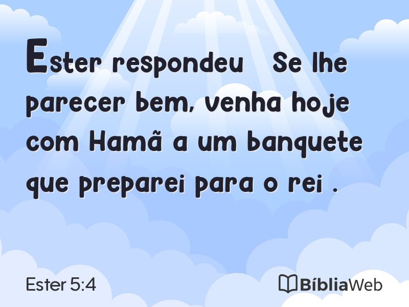 Ester 5:4 em imagem para compartilhar