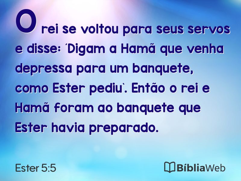 Ester 5:5 em imagem para compartilhar