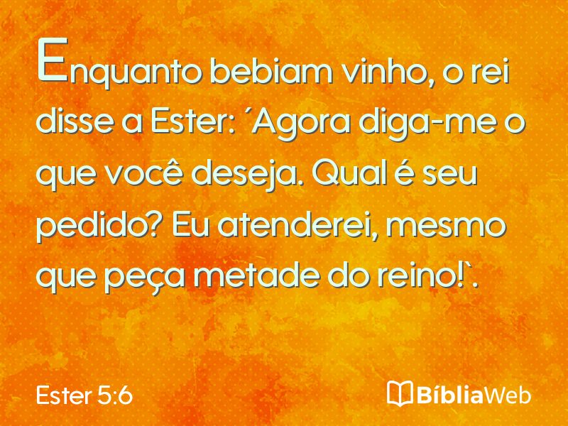 Ester 5:6 em imagem para compartilhar