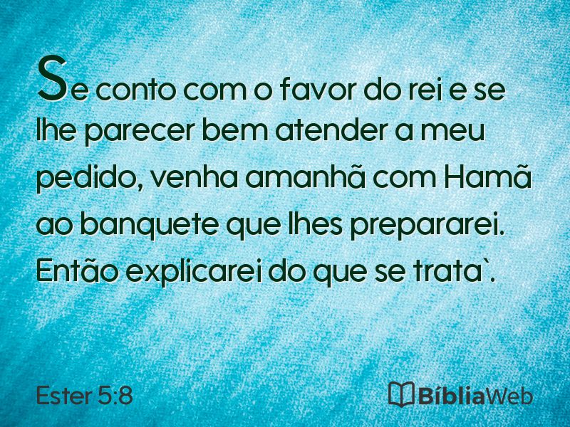 Ester 5:8 em imagem para compartilhar
