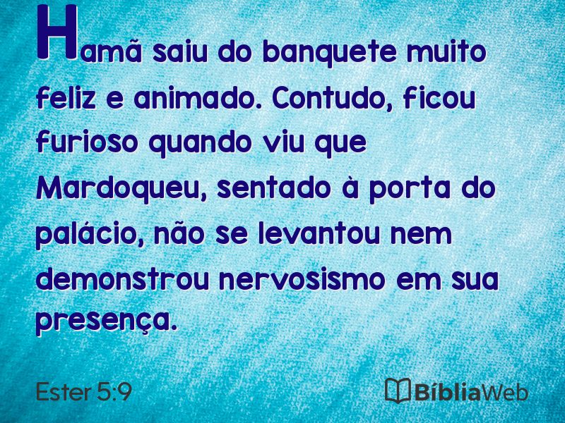 Ester 5:9 em imagem para compartilhar