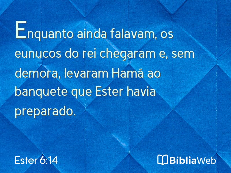 Ester 6:14 em imagem para compartilhar