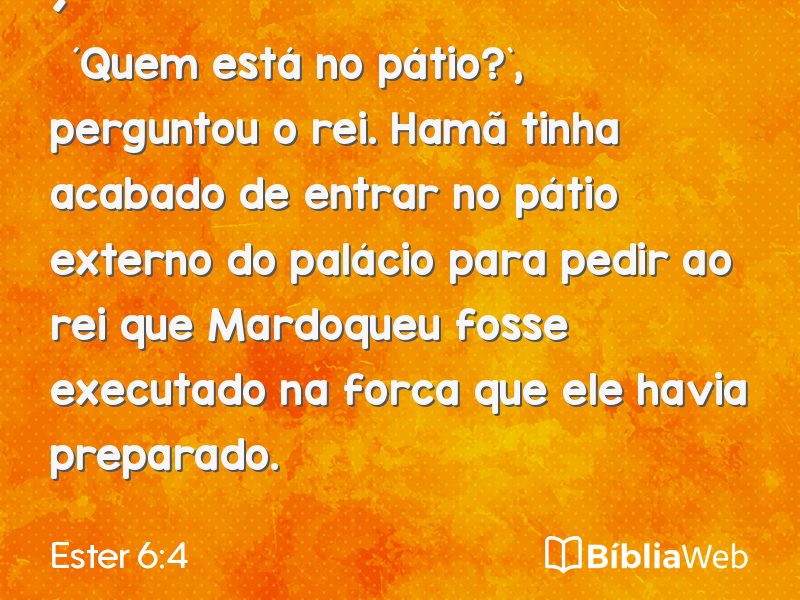Ester 6:4 em imagem para compartilhar