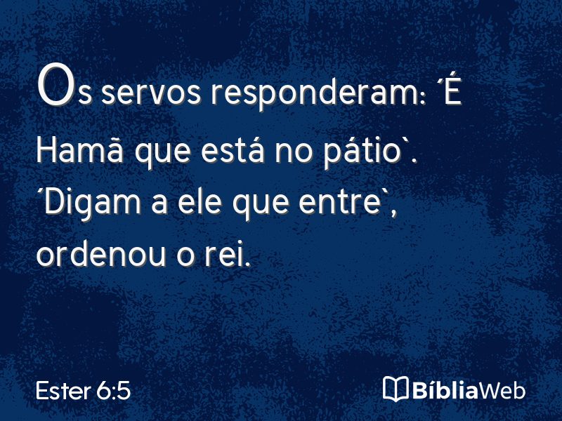 Ester 6:5 em imagem para compartilhar