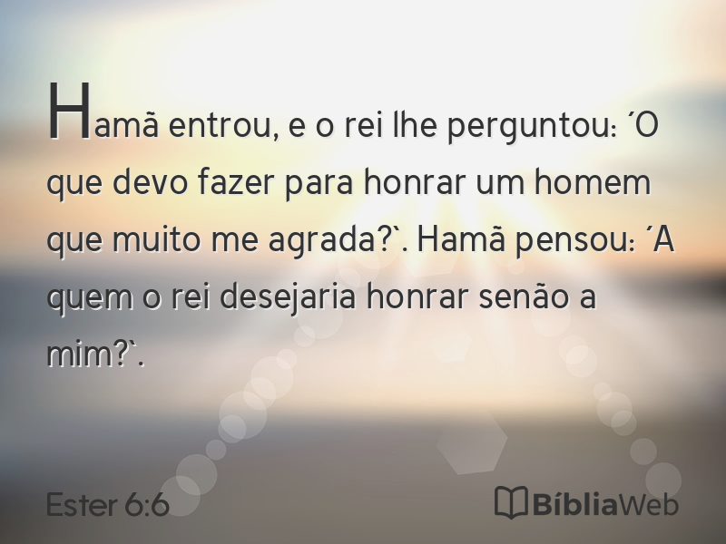 Ester 6:6 em imagem para compartilhar