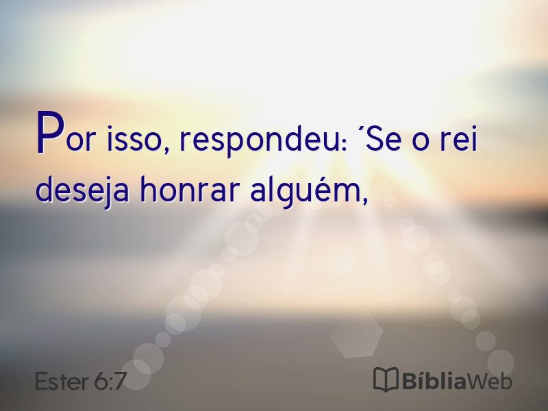 Ester 6:7 em imagem para compartilhar
