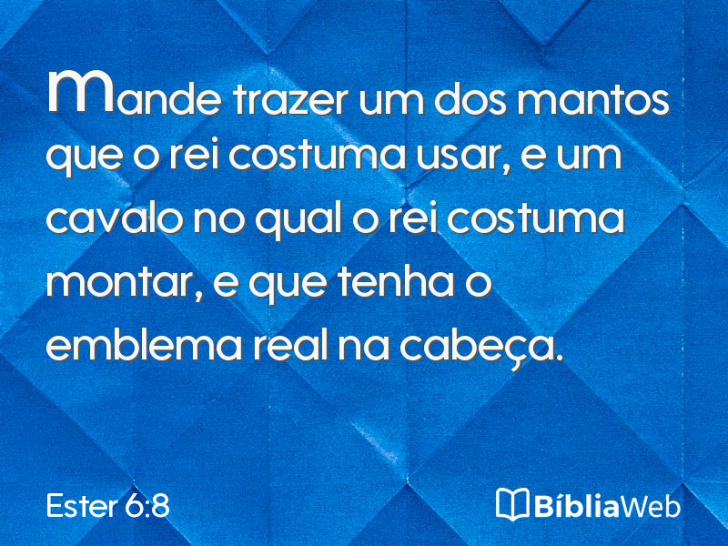 Ester 6:8 em imagem para compartilhar