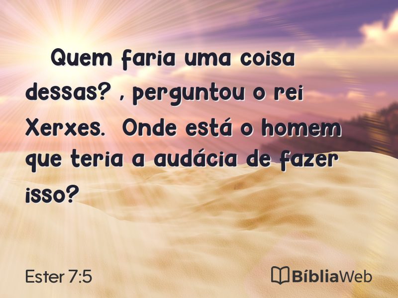 Ester 7:5 em imagem para compartilhar