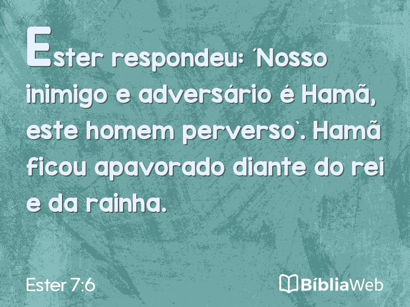 Ester 7:6 em imagem para compartilhar