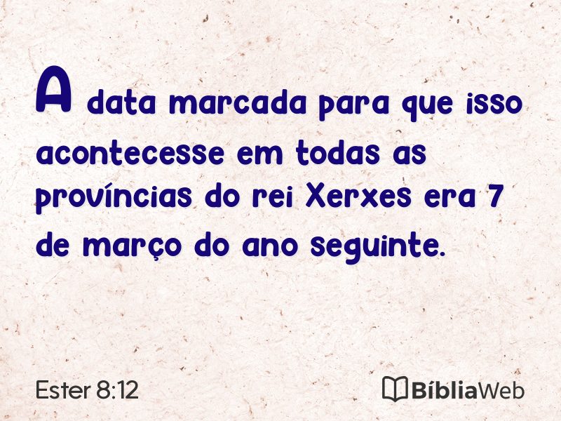 Ester 8:12 em imagem para compartilhar