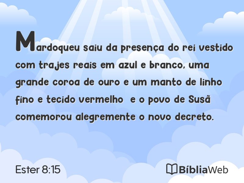 Ester 8:15 em imagem para compartilhar
