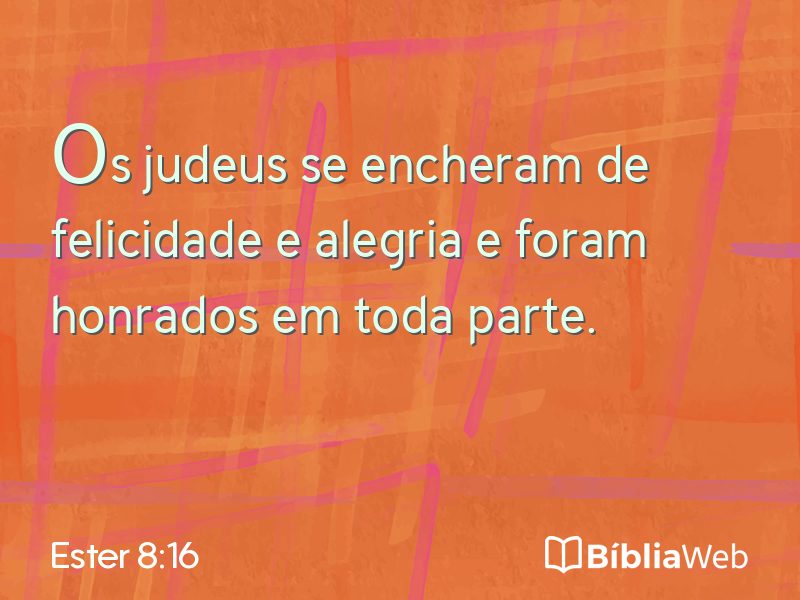Ester 8:16 em imagem para compartilhar
