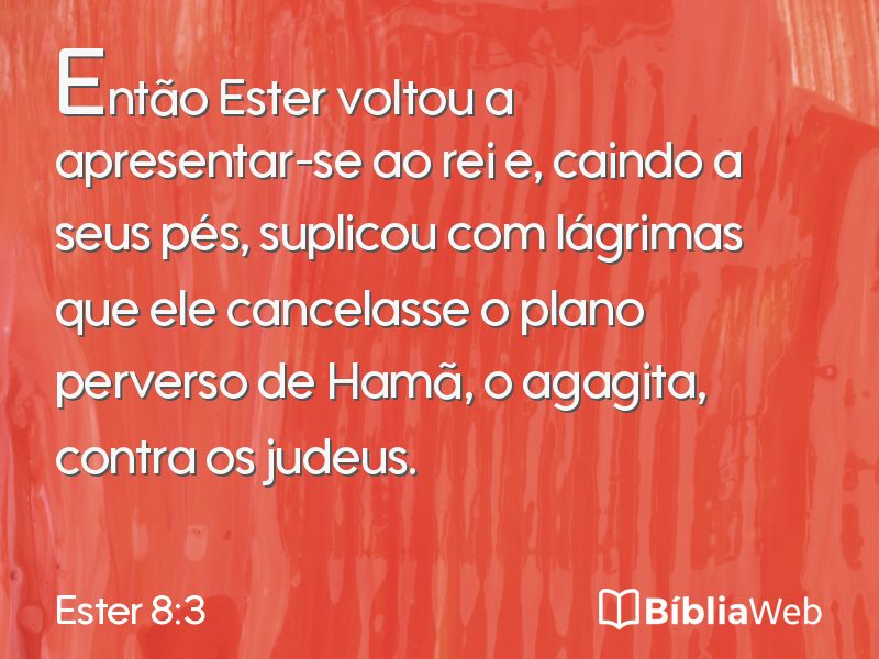 Ester 8:3 em imagem para compartilhar