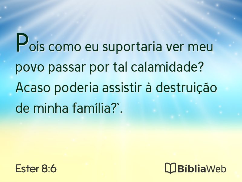 Ester 8:6 em imagem para compartilhar