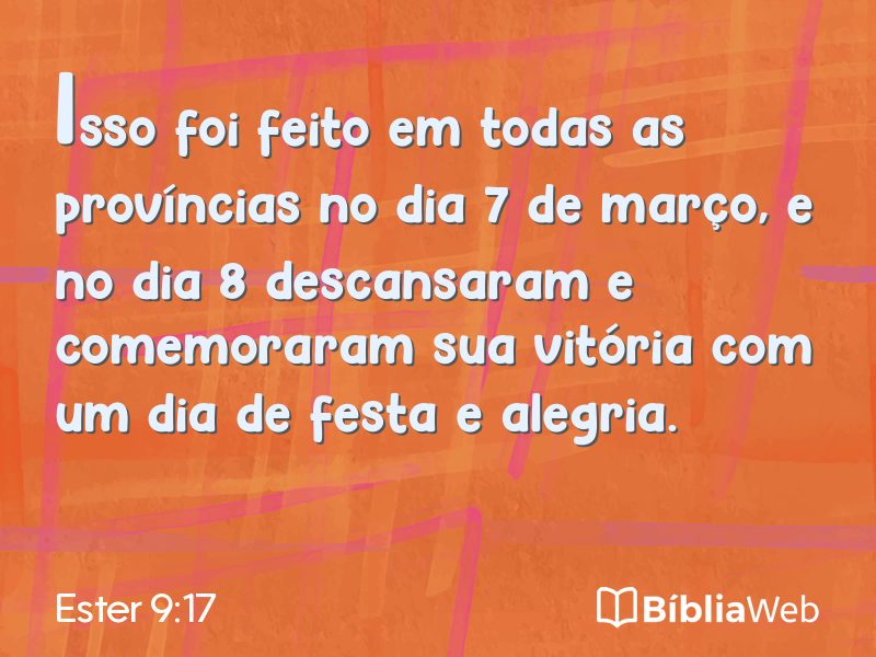 Ester 9:17 em imagem para compartilhar