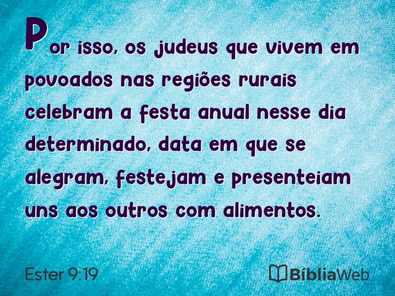 Ester 9:19 em imagem para compartilhar