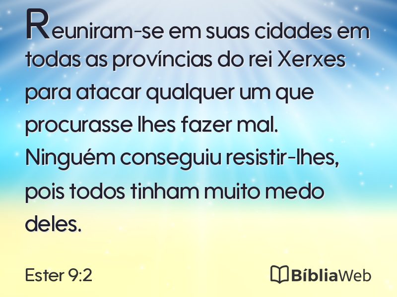 Ester 9:2 em imagem para compartilhar