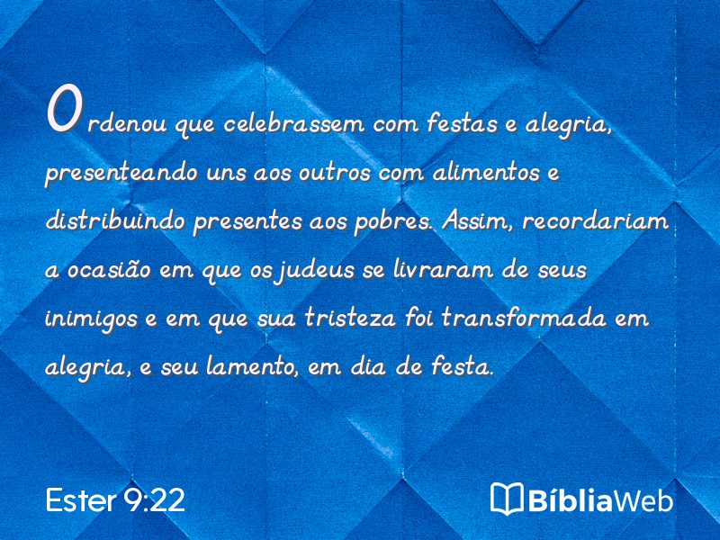 Ester 9:22 em imagem para compartilhar