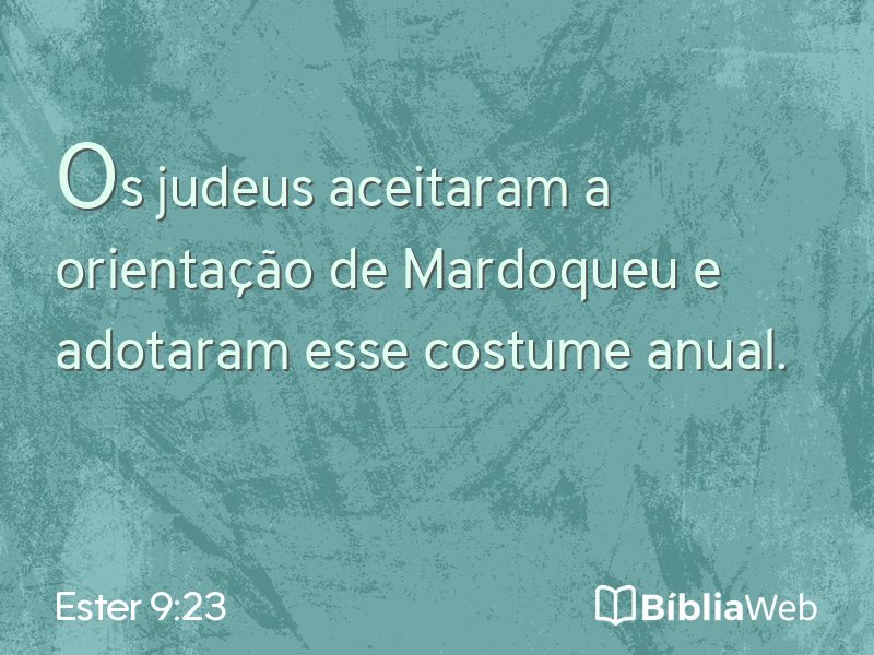 Ester 9:23 em imagem para compartilhar