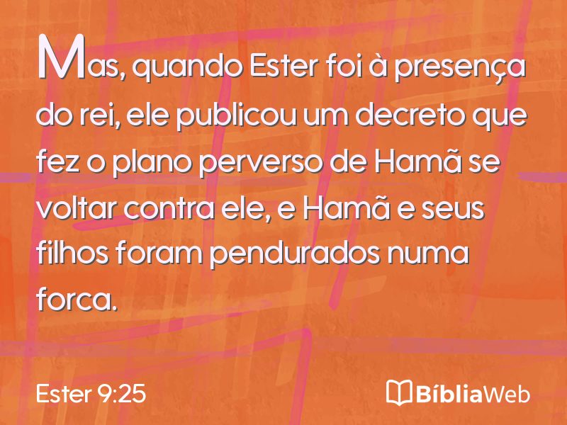 Ester 9:25 em imagem para compartilhar