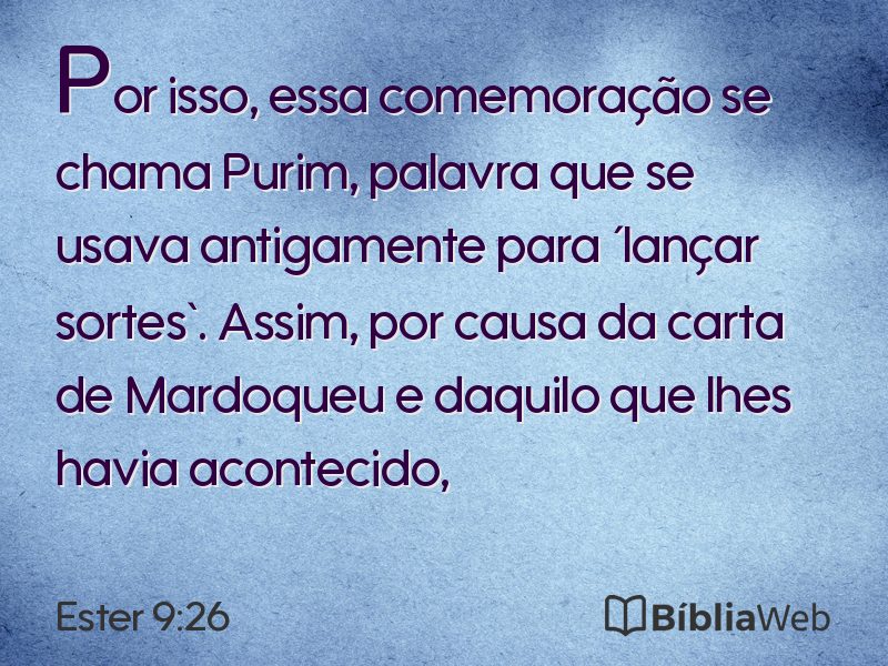 Ester 9:26 em imagem para compartilhar