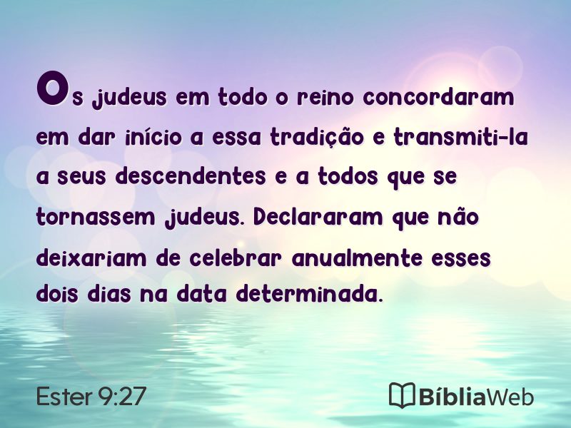 Ester 9:27 em imagem para compartilhar