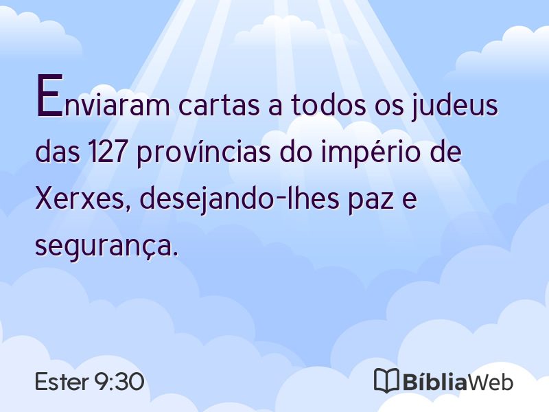Ester 9:30 em imagem para compartilhar