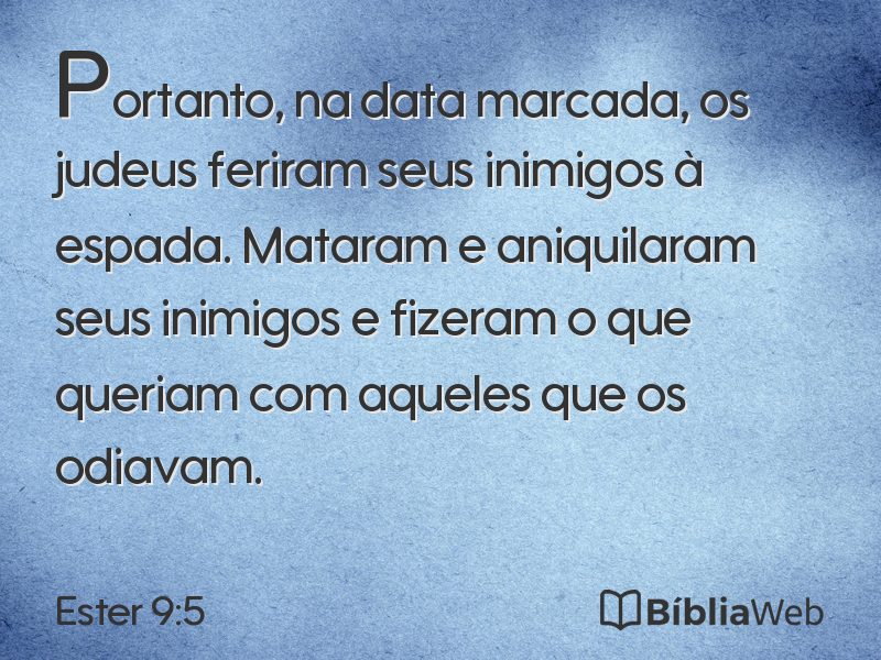 Ester 9:5 em imagem para compartilhar