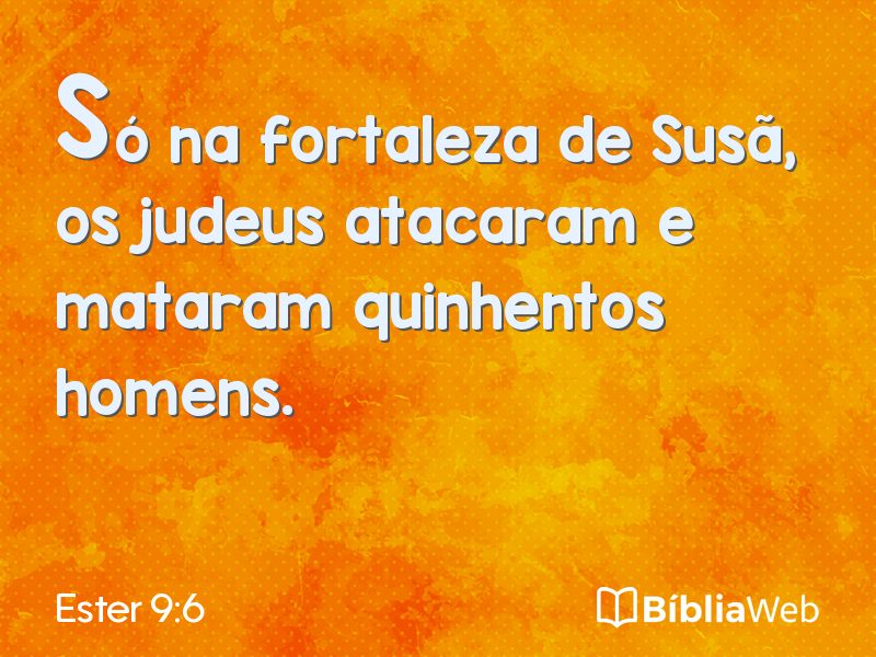 Ester 9:6 em imagem para compartilhar